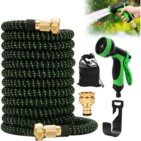 Tuyau d'Arrosage Extensible 15m - Flexible, Léger, Pistolet 10 Modes pour Jardin, Nettoyage - Durable et Pratique (1/5)