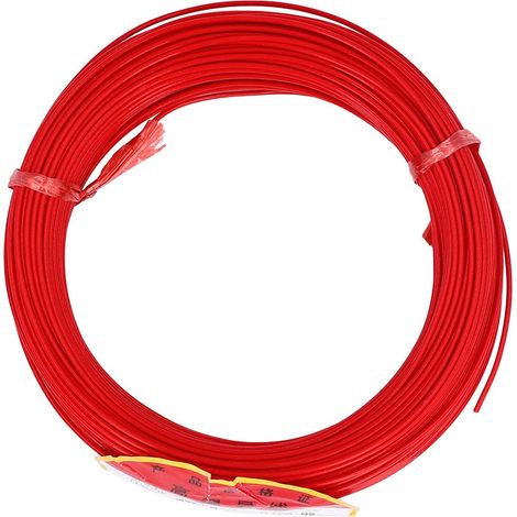 Bobine de Détecteur de Boucle, 50 M de Longueur Continue 0,75 Mm 600 V, Fil de Boucle d'induction de Véhicule Ignifuge, Cuivre étamé sans Oxygène 19 Brins avec Isolation PTFE pour la (1/5)