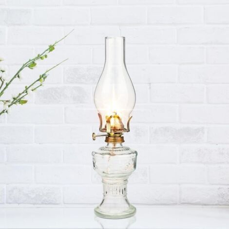 Lampada a olio in vetro da 32 cm, lampada a olio in vetro retrò classica, lampada decorativa per la casa, grande capacità (1/4)