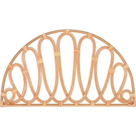 Tête de lit en bambou et rotin naturel style scandinave épuré - Naturel bambou clair et rotin (1/4)
