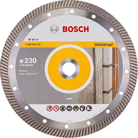 Bosch 2608602578 - Disco da taglio diamantato Expert per Universal Turbo, 230 x 22,23 x 2,8 x 12 mm (1/3)