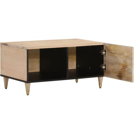 Table basse Table de salon Table de café 80x50x40 cm bois de manguier massif (1/5)