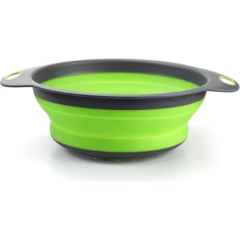 Panier à égoutter pliable en silicone alimentaire avec poignées, passoire rétractable pour laver fruits et légumes en cuisine