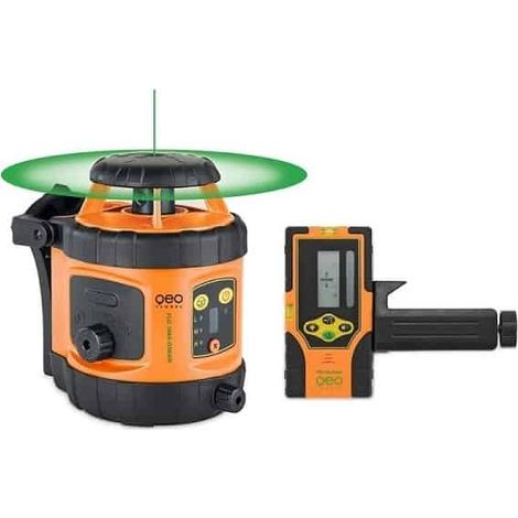 Geo Fennel – Laser rotatif vert FLG 190A avec cellule de réception FR 45 – Précision ± 1,5 mm/10 m – Portée 40 m – Autonomie 12h – Étanchéité IP54