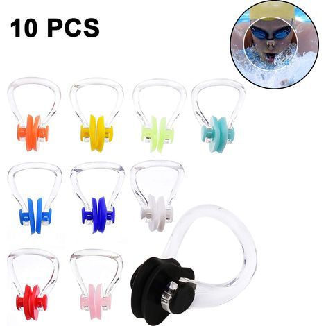 Pinces à nez étanches pour la natation, bouchons de nez, protection nasale pour adultes et enfants (1/4)