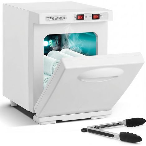 Chauffe-serviettes électrique 5 l avec stérilisation UV – Serviette chaude stérilisateur Cabinet pour spa, coiffeur et ménage, chauffage rapide à 176 °F, réduction de 99 % des germes, avec clips pour (1/5)