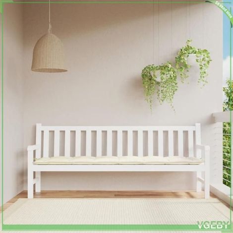 Coussin de banc - FAFEISY - 361642 - Crème - 200x50x7 cm - Tissu Oxford résistant à l'eau (1/5)