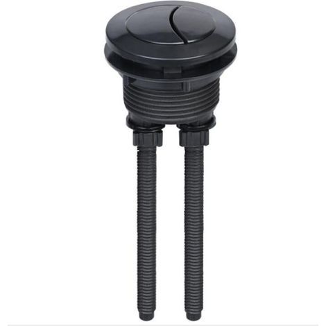 Schwarzer Toilettenspülknopf, 38-mm-Ersatzspülknopf, runder Doppelspülknopf für die Reparatur des Badezimmerspülkastens (1/5)