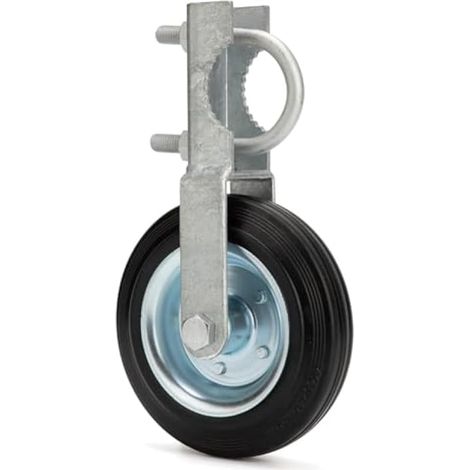 Wheel Kit for Supporting Swing Metal Tube Gate 1-5/8"-2" Frames, 6" Heavy Duty Farm Wheel for Chain Link Fence (1/5)