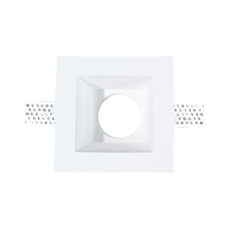 Portafaretto incasso scomparsa quadrato gesso GU10 Φ120x120mm