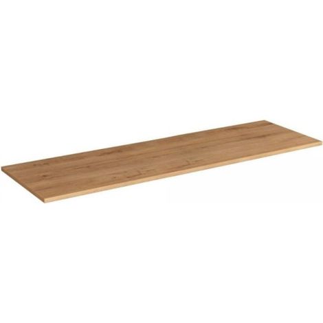 Piano lavabo rettangolare truciolare idrorepellente colore rovere 100x46x1.9H