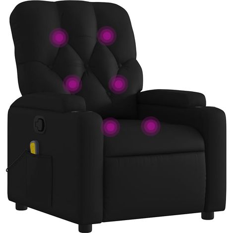 Maison Exclusive - Massage-Relaxsessel, Kunstleder, Schwarz