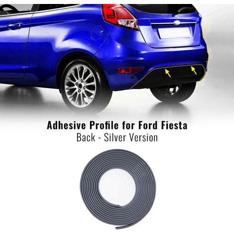 Profilo Adesivo per Dam Paraurti Ford Fiesta con Biadesivo 3M APT - Confezione: POSTERIORE - Colore: ARGENTO