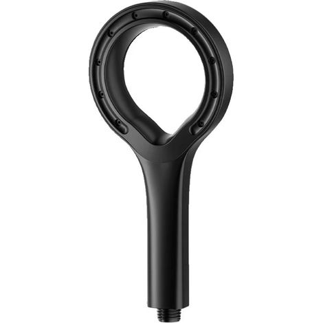 Star-shaped handheld shower head with fine mist, single shower head (black). (1/5)