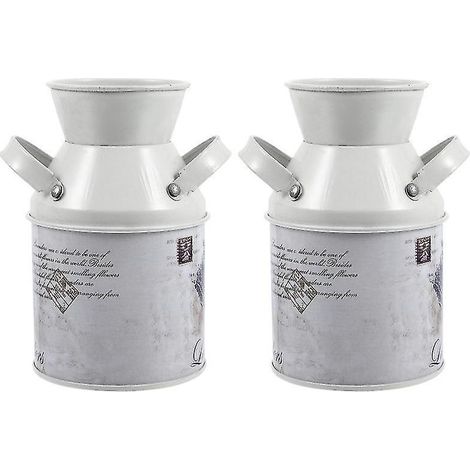 2 pots à fleurs en fer