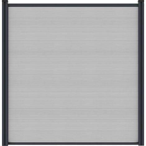 MAX WPC-Steckzaun, smoke white 175 x 172 cm
