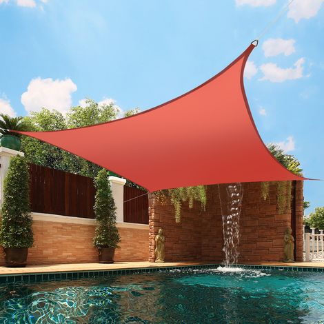 Greenbay Sun Shade Sail Garden Patio Party Sunscreen Awning Canopy 98% UV Block Square Terracotta 3x3m