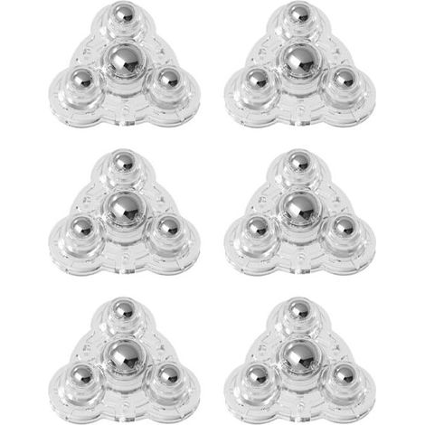 mini ruedas giratorias, ruedas para muebles pequeños, ruedas con rodamientos de bolas de 360 grados, 4 rodamientos de bolas de acero, mini rueda universal para muebles pequeños, cubo de basura (1/5)