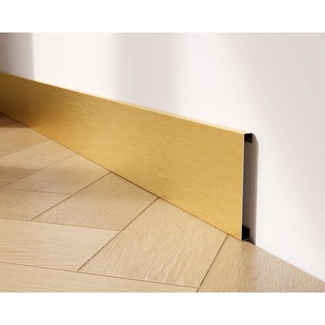 Sockelleiste FC aus Edelstahl 100 mm x 2700 mm - Gold satiniert
