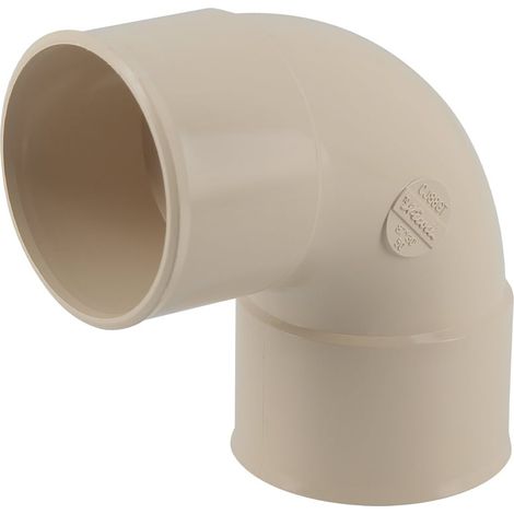 Coude femelle-femelle 87°30 - Sable - pour tube Nicoll Ø50 (1/4)