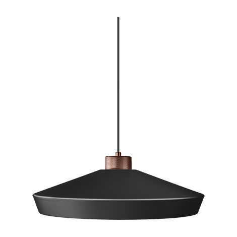 Edge L Dome Suspension Plafonnier Plat Noir, Bronze 1x E27