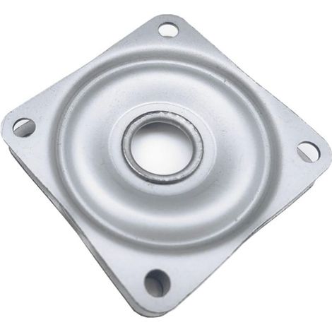 Quadratischer, um 360 Grad drehbarer Sockel. Robuster und leichtgängiger Drehteller.