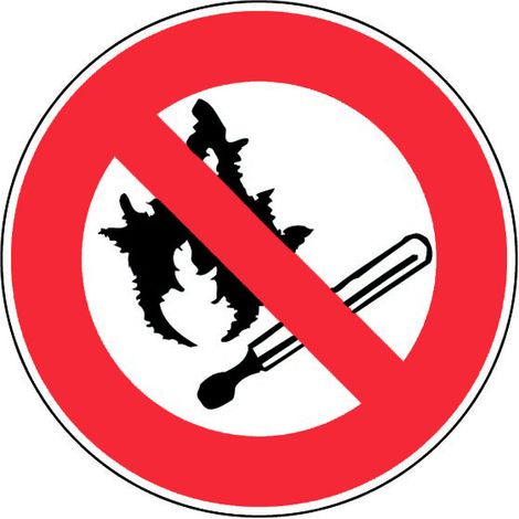 Panneau Interdiction feu - Rigide Ø80mm - 4020426