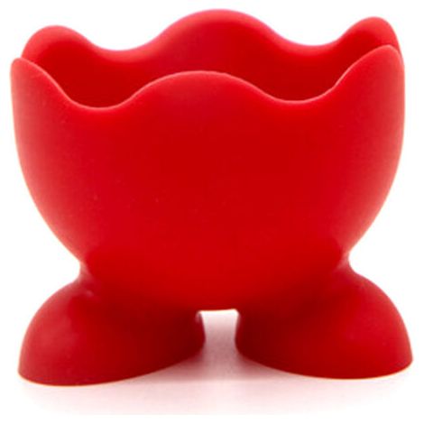 1-Pack Silicone Coquetier Plateau Silicone Coquetiers Protéger Les Oeufs Réutilisable Silicone Toilettage Oeuf Titulaire Silicone Givré Oeuf Titulaire(rouge) (1/5)