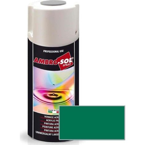 AMBROSOL spray acrilic vd/turquesa ral-6016 400ml , El spray verde turquesa acrílico RAL-6016 400ml de Ambro-sol es una pintura acrílica en formato aerosol.&lt