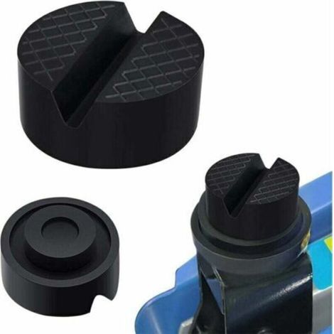 2 Pcs Universel Tampon Cric de Voiture Caoutchouc Cric Tampon Coussin Crique Hydraulique Auto Jack Pad Bloc de Support en Caoutchouc, Protéger Le Bas de Caisse Lors du Levage de La Voiture (1/5)