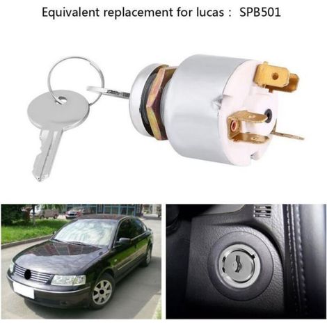 Interrupteur d'allumage 12V - Alliage aluminium étanche Inclus 2 clés - Voiture moto bateau (1/4)