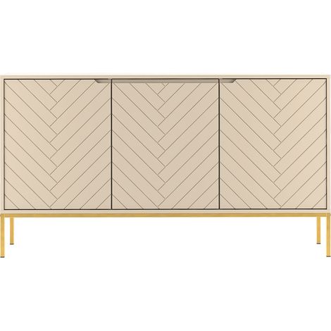 Sideboard 151 cm breit in kaschmir mit gefräster Front ANGERA-140 (1/5)