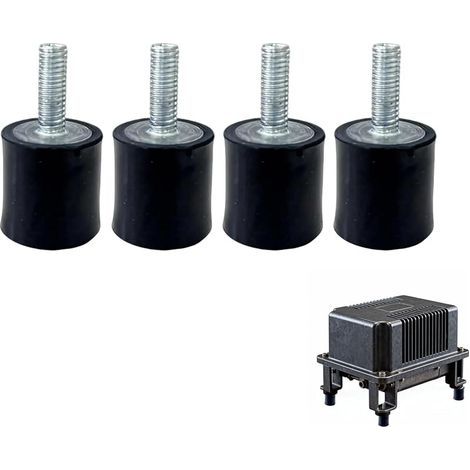 4 Pièces de Supports en Caoutchouc M6 Silent Bloc Amortisseurs de Chocs 20 mm x 20 mm, Isolateurs de Vibrations Universels pour Équipements de Fitness, Climatisation, Moteurs et Plus (VD M6 20X20) (1/5)