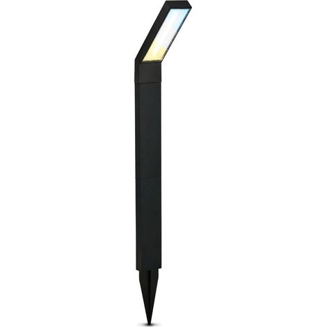 lampe de chemin solaire, capteur crépusculaire, protection contre les projections d'eau, noir, dimensions : 66 x 5 x 12,5 cm (1/5)