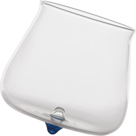 Pirolo Set De 6 Verres Junior Bleus En Verre Borosilicate - Design Toupie Rotative Avec Base Oblique - Tumblers Élégants Pour Usage Quotidien (1/5)