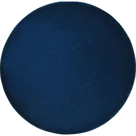 Alfombra de viscosa azul marino 140 cm pelo corto sala de estar Gesi II