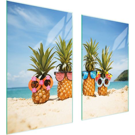 GLASSCHUTZPLATTE FÜR HERD 75x52 ANANAS (1/5)