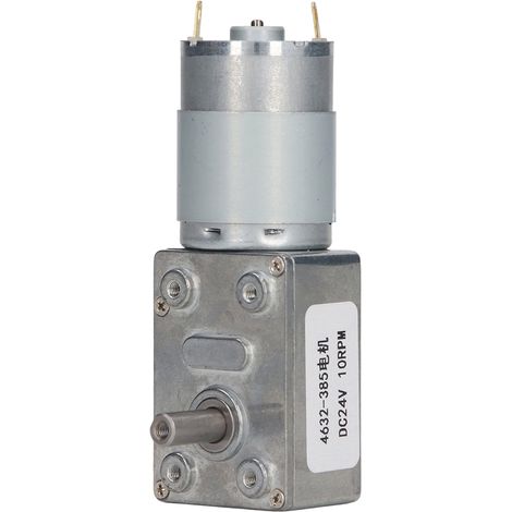 Moteur à réduction DC 24V 10RPM CW CCW, fonctionnement stable et précis, en aluminium et laiton, engrenage à vis sans fin (1/5)