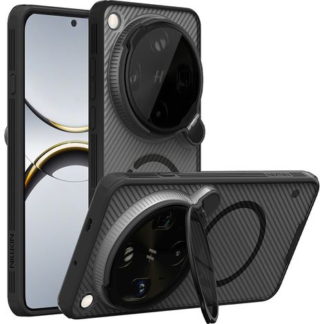 Funda magnética Nillkin CamShield Prop para Oppo Find X9 Ultra, transparente/negra (1/5)