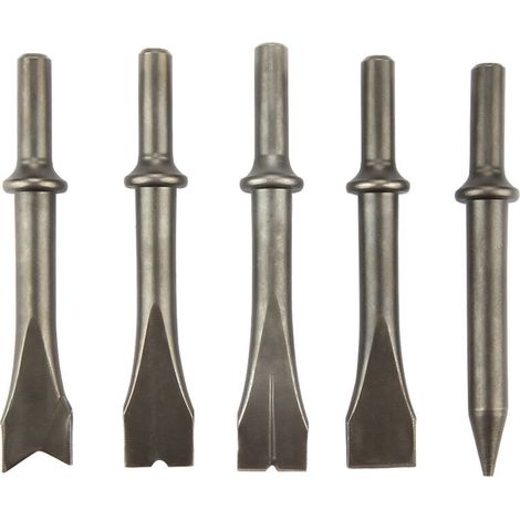 Jeu de burins pneumatiques pour marteau pneumatique 5 pièces pour marteau pneumatique 150/190/250 (1/5)