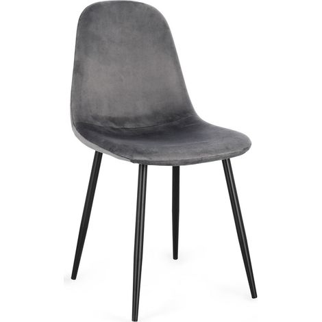 Sedia Bolzano Irida 44x53 in metallo grigio e compensato (1/5)