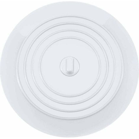 pair Bouchons pour Baignoire SiliCône Bouchon d'évier Bouchon evier de cuisine 15.3 CM de diamètre pour Les Cuisines, Salles de Bains et Blanchisseries Bouchon de Vidange Universels (1 pcs, Blanc)-Fei