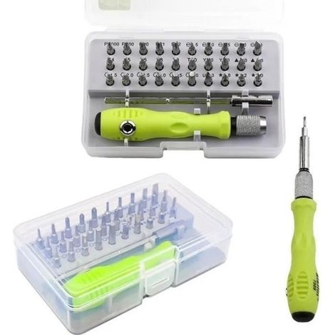 Jeu de mini tournevis magnétiques de précision 32 en 1, kit d\'embouts créatifs, téléphone portable, iPad, outil de maintenance-Ywey (1/4)