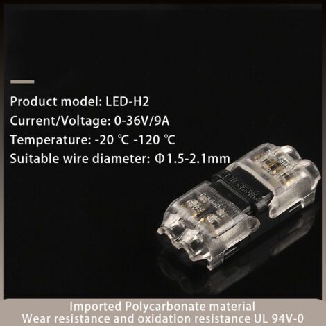 Connecteurs de câble basse tension, 15 connecteurs rapides sans soudure, 2 voies pour usage automobile, connexion fiable, compatibles avec les fils de calibre 18-22 AWG