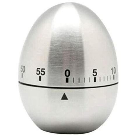 Temporizador de cocina de acero inoxidable de precisión, temporizador de cuenta regresiva de 60 minutos, alarma giratoria mecánica, portátil. (1/5)