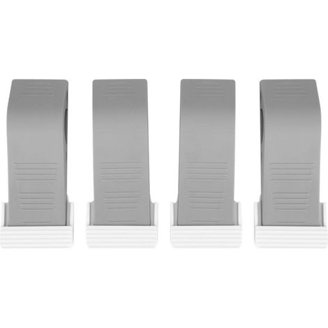 Lot de 4 butées de porte TPR en caoutchouc, cale antidérapante, protection anti-pincement enfants, sécurité doigts, pour maison et bureau (1/5)