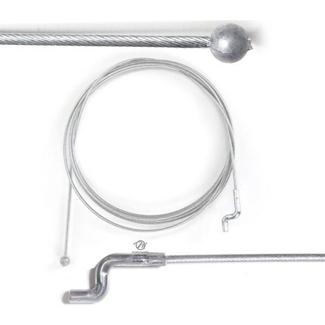 Câble souple. Diamètre 1,9 mm. Longueur 2 m. Tête Ø 6,4 mm. Z Ø 4 mm (1/3)