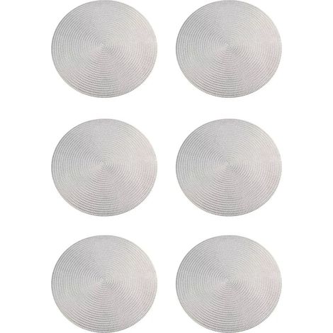 de 6 sets de table ronds 38x38cm isolants thermiques anti (1/5)