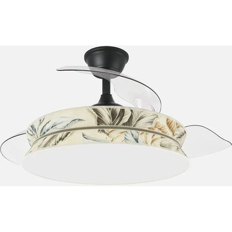 Ventilateur Décor 72 W Noir/Transparent Impression 108d 3asp 7200 lm 3000/4000/6000 K Télécommande + Mémo + Température (1/2)
