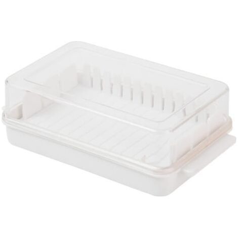 Beurrier avec couvercle, récipient à beurre transparent pour réfrigérateur et comptoir, boîte à beurre, plateau à beurre pour contenir un bâton de beurre, bloc de fromage (1/5)